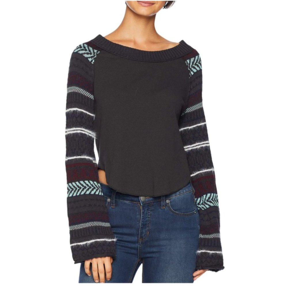 Free People Fairground Thermal Crop Top (S)